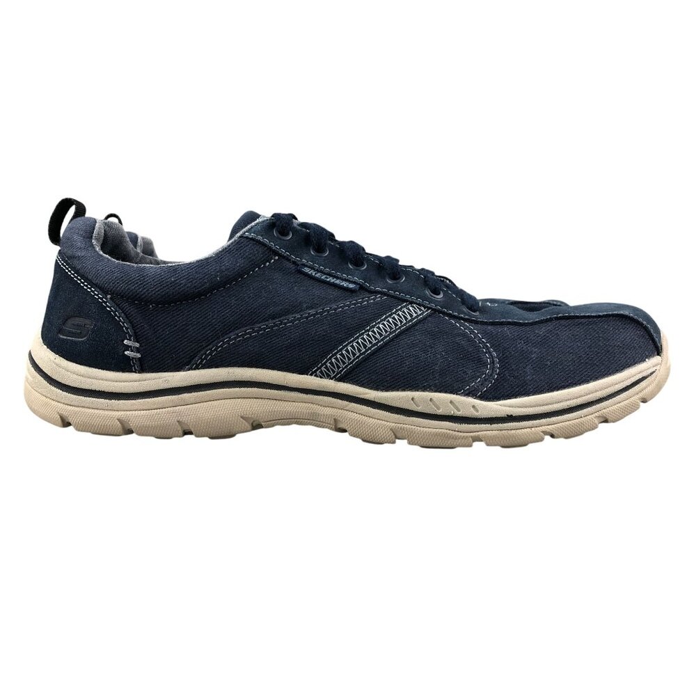 Skechers Men's Size 12 Expected Mellow Blue Textile Leather Casual Shoes 64361